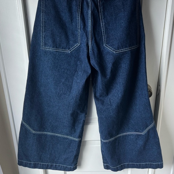 John Galt by Brandy Melville Dark Blue Wide Leg Jeans - Picture 7 of 8